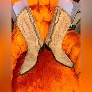 Vintage Cowboy Boots R.Soles By Judy Rothchild LIGHT TAN Eu 43 | UK 9 | US 10​​